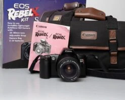 Canon® Canon EOS Rebel XS 35mm Film SLR Kit W/ EF 35-80mm Lens + Camera Bag + Box(Canon Eos Rebel Xs 35mm Film Slr Kit W Ef 35 80mm Lens Camera Bag Box) -Vintage Camera Store Canon eso rebel XS kit 20250414 12