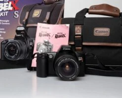 Canon® Canon EOS Rebel XS 35mm Film SLR Kit W/ EF 35-80mm Lens + Camera Bag + Box(Canon Eos Rebel Xs 35mm Film Slr Kit W Ef 35 80mm Lens Camera Bag Box)