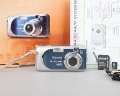 Canon® Canon Powershot A430 4MP CCD Sensor Digicam W/ 2GB SD + Box + A/V Cable (uses AA Batteries)(Canon Powershot A430 4mp Ccd Sensor Digicam W 2gb Sd Box A V Cable Uses Aa Batteries)
