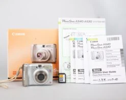 Canon® Canon Powershot A530 Digicam W/ 5 MP CCD Sensor; Includes 512MB SD Card (uses AA Batteries) + Original Box & Manual(Canon Powershot A530 Digicam W 5 Mp Ccd Sensor Includes 512mb Sd Card Uses Aa Batteries Original Box Manual)