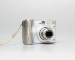 Canon® Canon Powershot A530 5MP CCD Sensor Digicam W/ 2GB SD (uses AA Batteries; Serial 2452104955)(Canon Powershot A530 5mp Ccd Sensor Digicam W 2gb Sd Uses Aa Batteries Serial 2452104955 Copy) -Vintage Camera Store canon powershot a530 5mp ccd digicam serial 2452104955 20250324 5