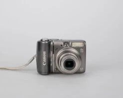 Canon® Canon Powershot A590 IS Digicam W/ 8 MP CCD Sensor; Includes 512MB SD Card (uses AA Batteries)(Canon Powershot A590 Digicam W 8 Mp Ccd Sensor Includes 512mb Sd Card Uses Aa Batteries) -Vintage Camera Store canon powershot a590IS 8MP ccd sensor digicam 20240305 746