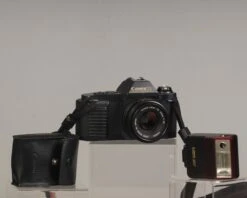 Canon® Canon T50 35mm Film SLR Camera W/50mm F1.8 Lens + Speedlite Flash (serial 2047177)(Canon T50 35mm Film Slr Camera W 50mm F1 8 Lens Speedlite Flash Serial 2047177) -Vintage Camera Store canont50 june2020 20210610 626