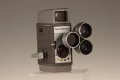 Bell And Howell Two-Fifty-Two 8mm Movie Camera(Bell And Howell Two Fifty Two 8mm Movie Camera W 3 Lens Turret Tested Working)