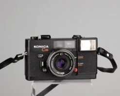 Konica C35 EF 35mm Film Camera W/original Ever-ready Case (serial 232840)(Konica C35 Ef 35mm Film Camera W Original Ever Ready Case Serial 232840)
