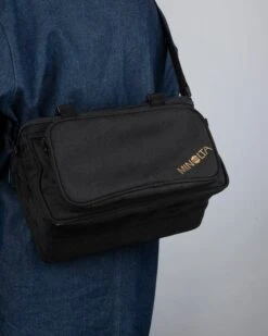 Minolta Large Black Camera Bag(Minolta Large Black Camera Bag) -Vintage Camera Store minolta black large sized camera shoulder bag 20240222 628