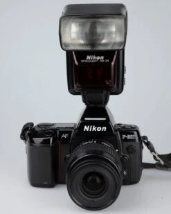 Nikon F-801 35mm SLR + Nikon Speedlight SB-24 + AF Nikkor 35-80mm Lens + Manual(Nikon F 801s 35mm Slr Nikon Speedlight Sb 24 Af Nikkor 35 80mm Lens) -Vintage Camera Store nikon f801 35mmSLR with SB 24 speedlight 202212112615