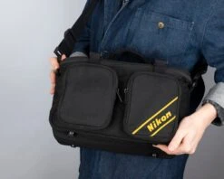 Nikon Black And Yellow Large Camera Bag(Nikon Black And Yellow Large Camera Bag) -Vintage Camera Store nikon large black and yellow camera shoulder bag 20240223 665