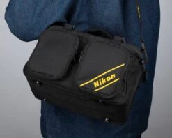 Nikon Black And Yellow Large Camera Bag(Nikon Black And Yellow Large Camera Bag) -Vintage Camera Store nikon large black and yellow camera shoulder bag 20240223 667