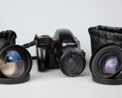 Olympus IS-2 'bridge' 35mm Film SLR W/ 35-135mm Lens + 1.5x & 0.8x Converters (serial 1012390)(Olympus Is 2 Bridge 35mm Film Slr W 35 135mm Lens 1 5x 0 8x Converters Serial 1012390) -Vintage Camera Store olympus IS 2 35mm ZLR bridge camera 202304143631