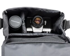 Pentax Black Mid-sized Camera Bag(Pentax Black Mid Sized Camera Bag) -Vintage Camera Store pentax black medium sized camera shoulder bag 20240222 613