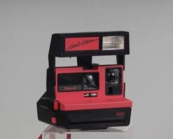 Red Polaroid 600 Cool Cam Instant Camera With Case(Red Polaroid 600 Cool Cam Instant Camera With Case) -Vintage Camera Store polaroid Cool cam red withcase 20210706 861